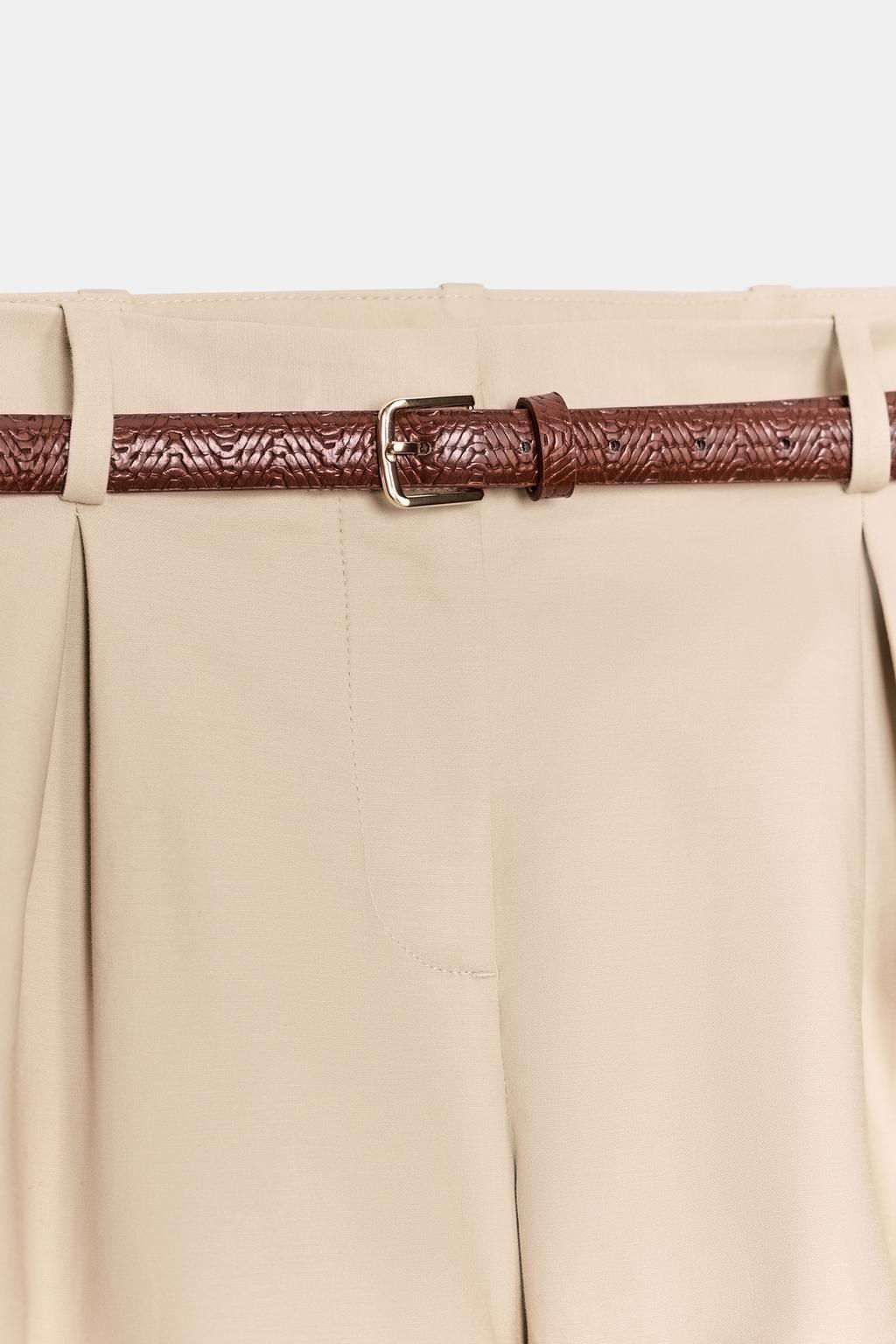 DARTED BERMUDA SHORTS WITH BELT - Zara фото 24