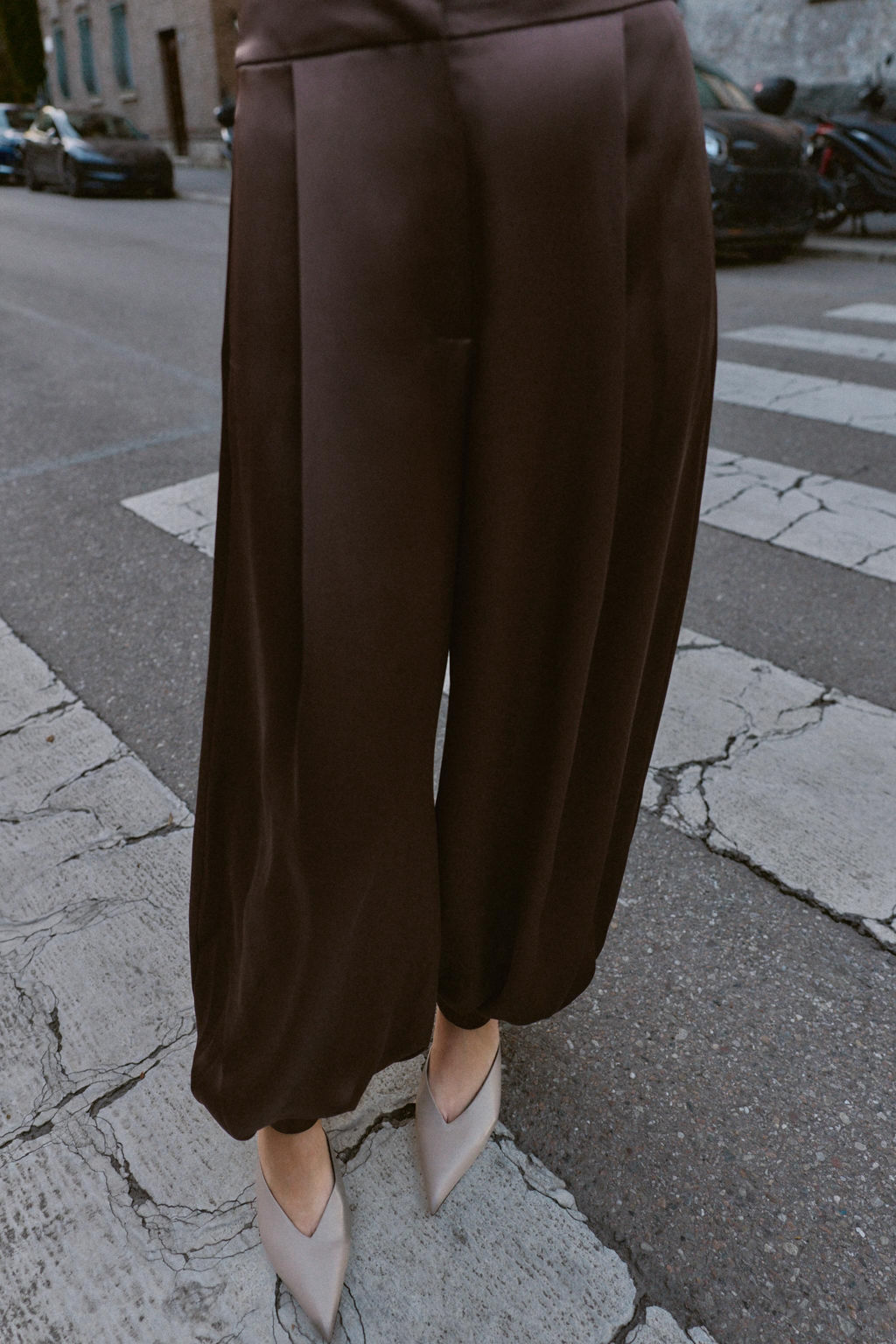 SATIN BLOOMER TROUSERS - Zara фото 8