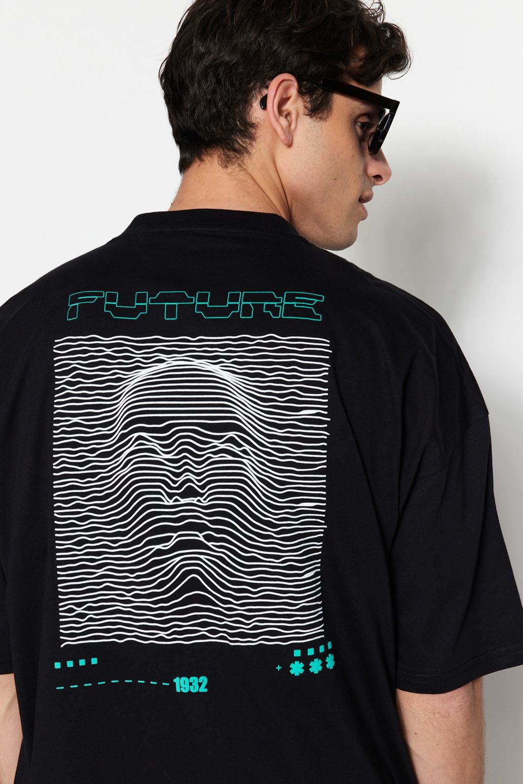 TRENDYOL MAN Antrasit Oversize/Genis Kesim Kabar?k Bask?l? %100 Pamuklu T-Shirt TMNSS23TS00171 - Trendyolmilla фото 15