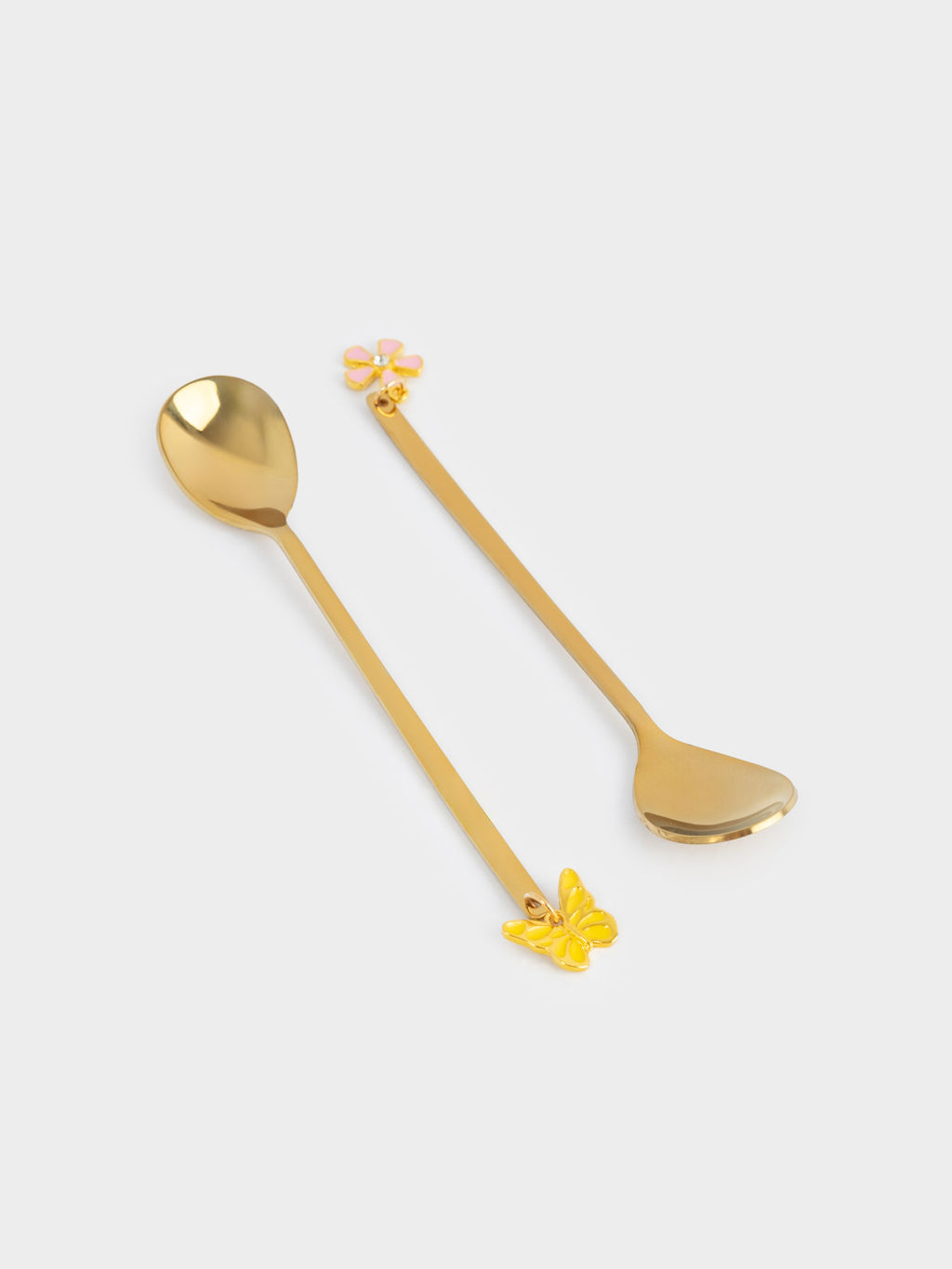 Ложка десертная, 14 см, 2 шт, сталь, золотистая, Цветок/Бабочка, Butterfly - Anna lafarg фото 3