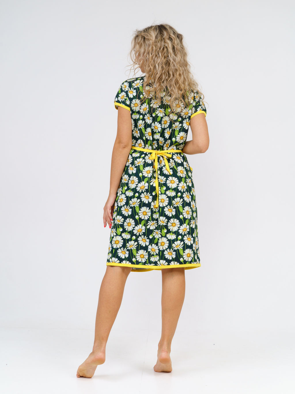 674 Халат "Ромашки/хаки"