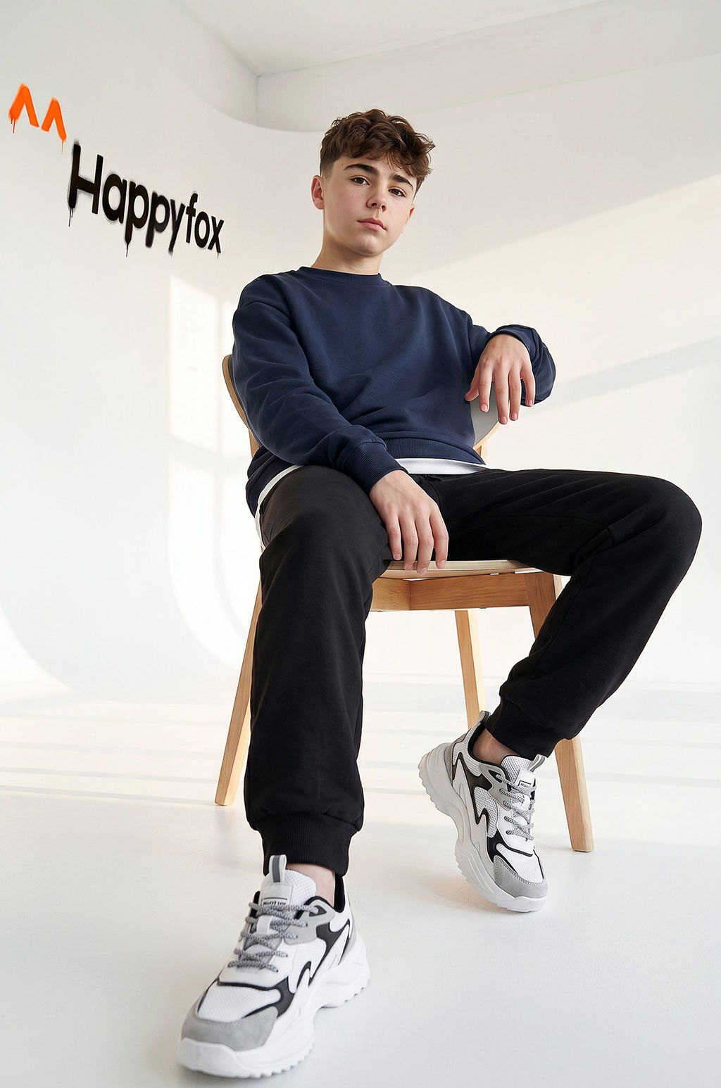 Детский свитшот оверсайз из футера трехнитки Happyfox