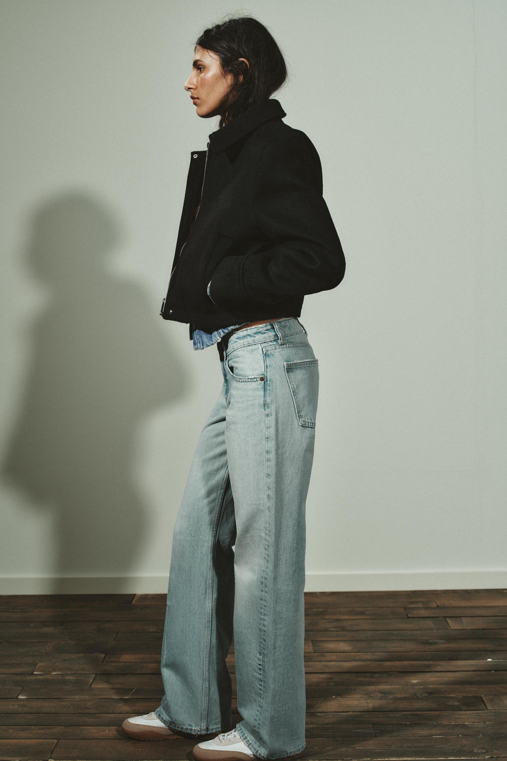 JEANS TRF WIDE LEG TIRO BAJO / Azul lavado - Zara фото 3