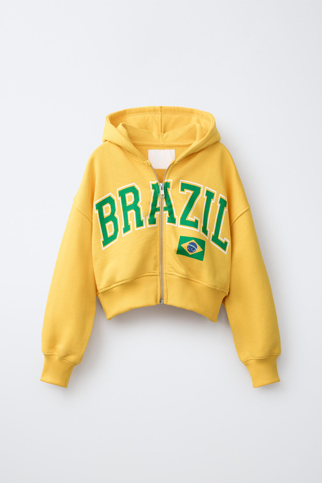 SUDADERA CROP BRASIL / Amarillo - Zara фото 3
