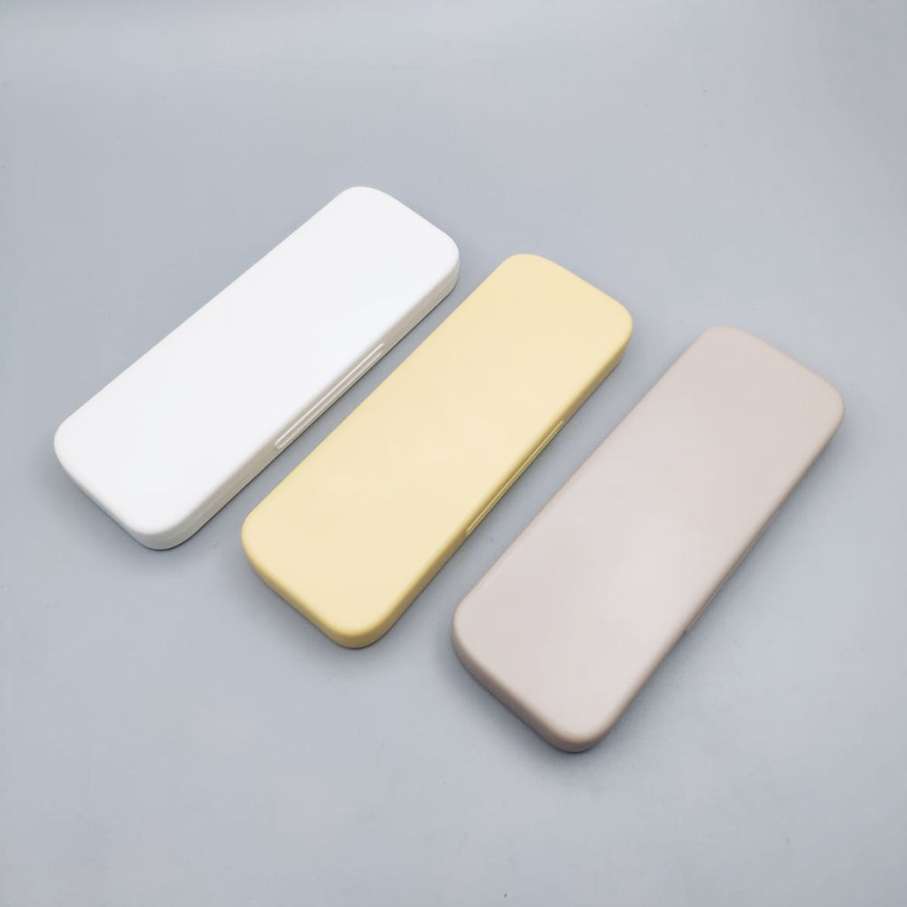 Nail Art Набор кистей для макияжа в футляре с зеркалом, 3 шт., бежевый  фото 4