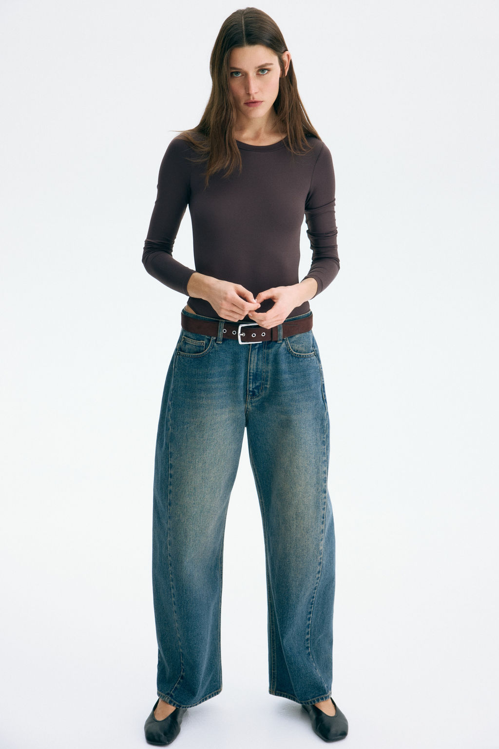 Body de manga larga en microfibra - H&m фото 4