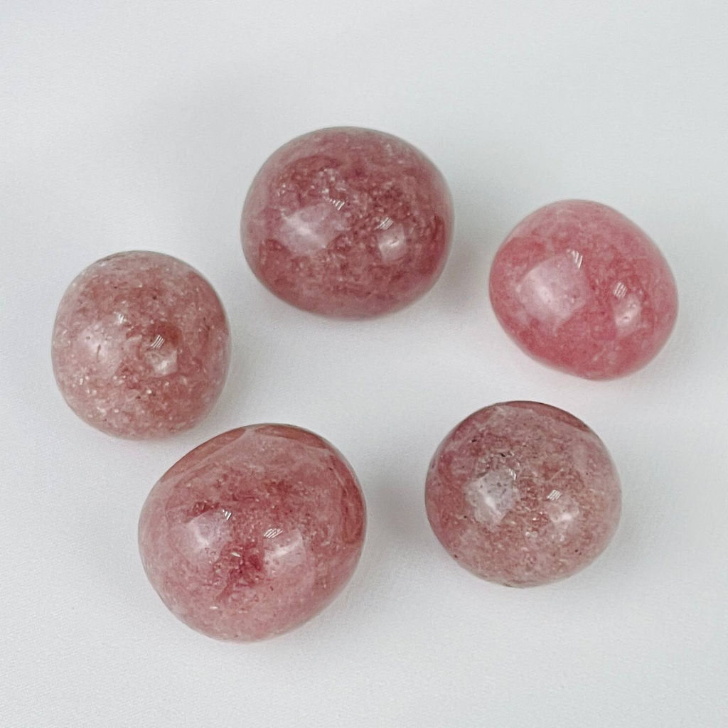 Галтовка из Клубничного кварца (10 шт) - Радуга самоцветов фото 2