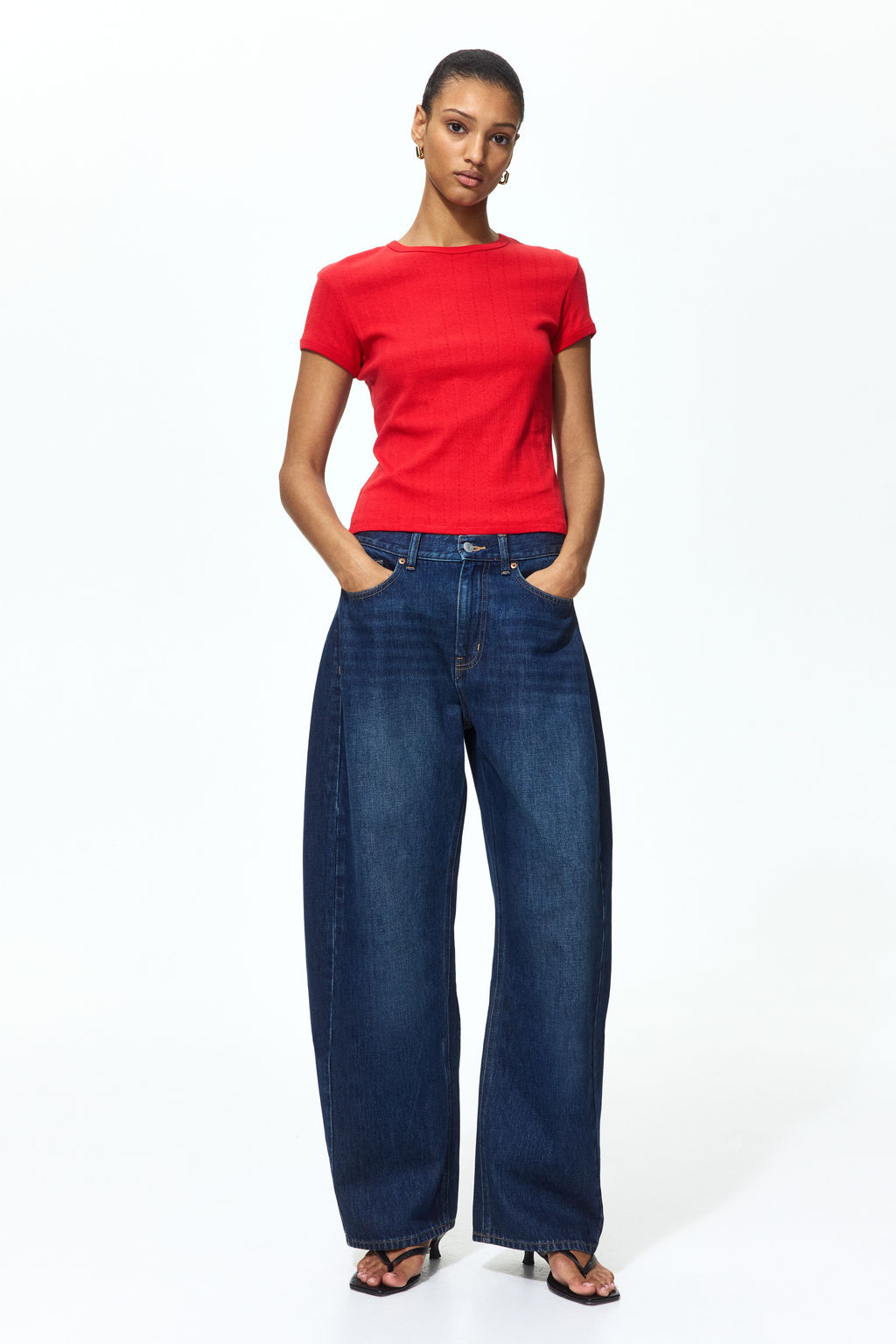 Camiseta en punto pointelle - H&m фото 6