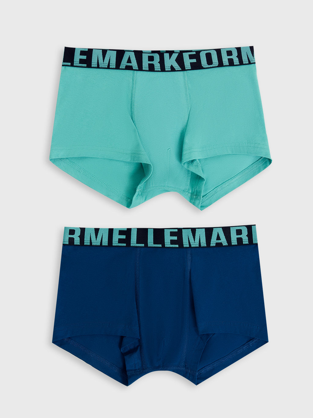 Трусы мужские боксеры мультипак (2 шт.) в бирюзовом и тропическо-синем цвете бирюза +тропический синий 411188-2 - Mark formelle фото 5