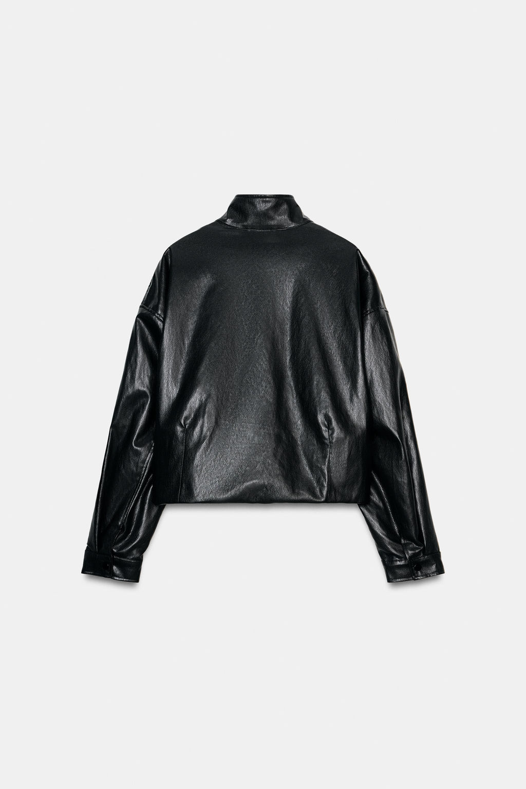 QUILTED LEATHER EFFECT BOMBER JACKET - Zara фото 9