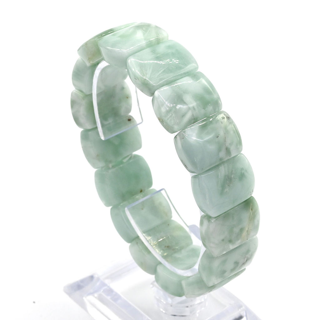 Браслет из Ангелита зеленого сегмент 18*12мм, 45г