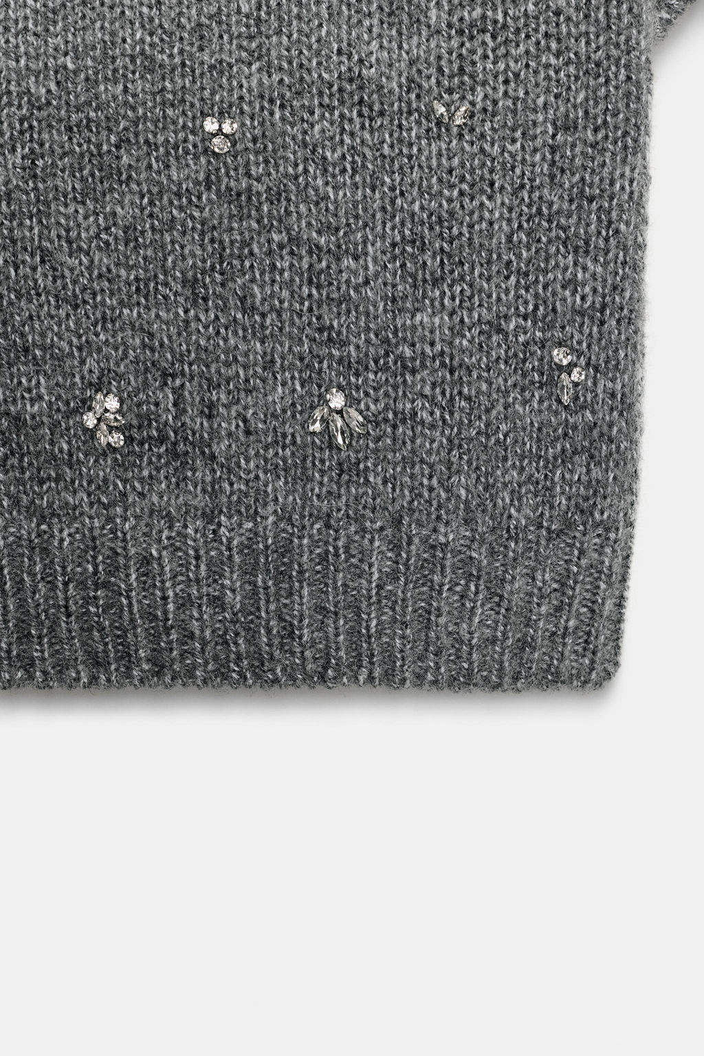 KNIT SWEATER WITH JEWEL BEADS - Zara фото 7