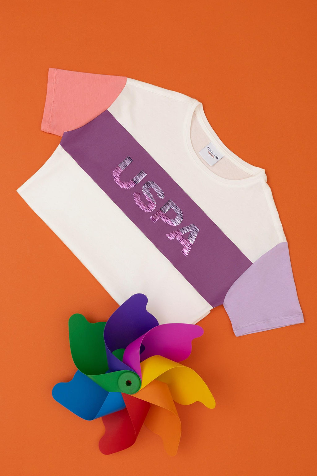 Футболка цвета экрю для девочки - U.s. polo assn фото 8