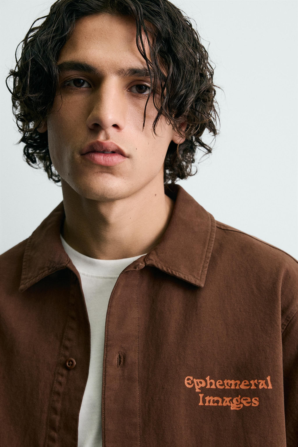 CAMISA LAVADA ESTAMPADO COMBINADO / Marr?n - Zara фото 6