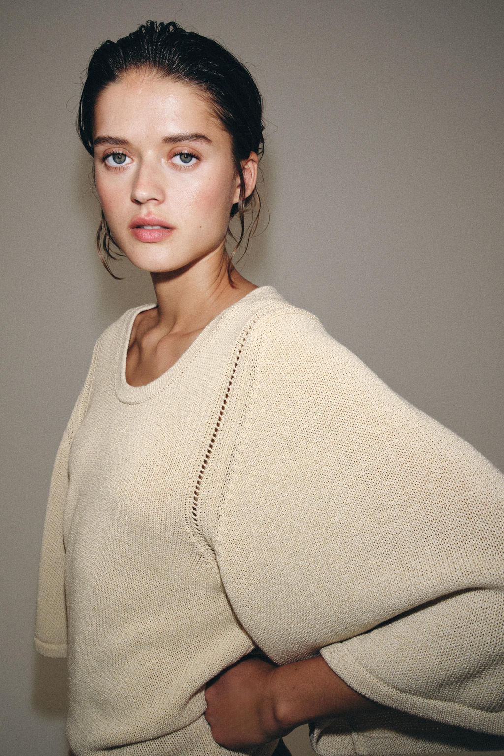 JERSEY OVERSIZE PUNTO / Crudo medio - Zara фото 2