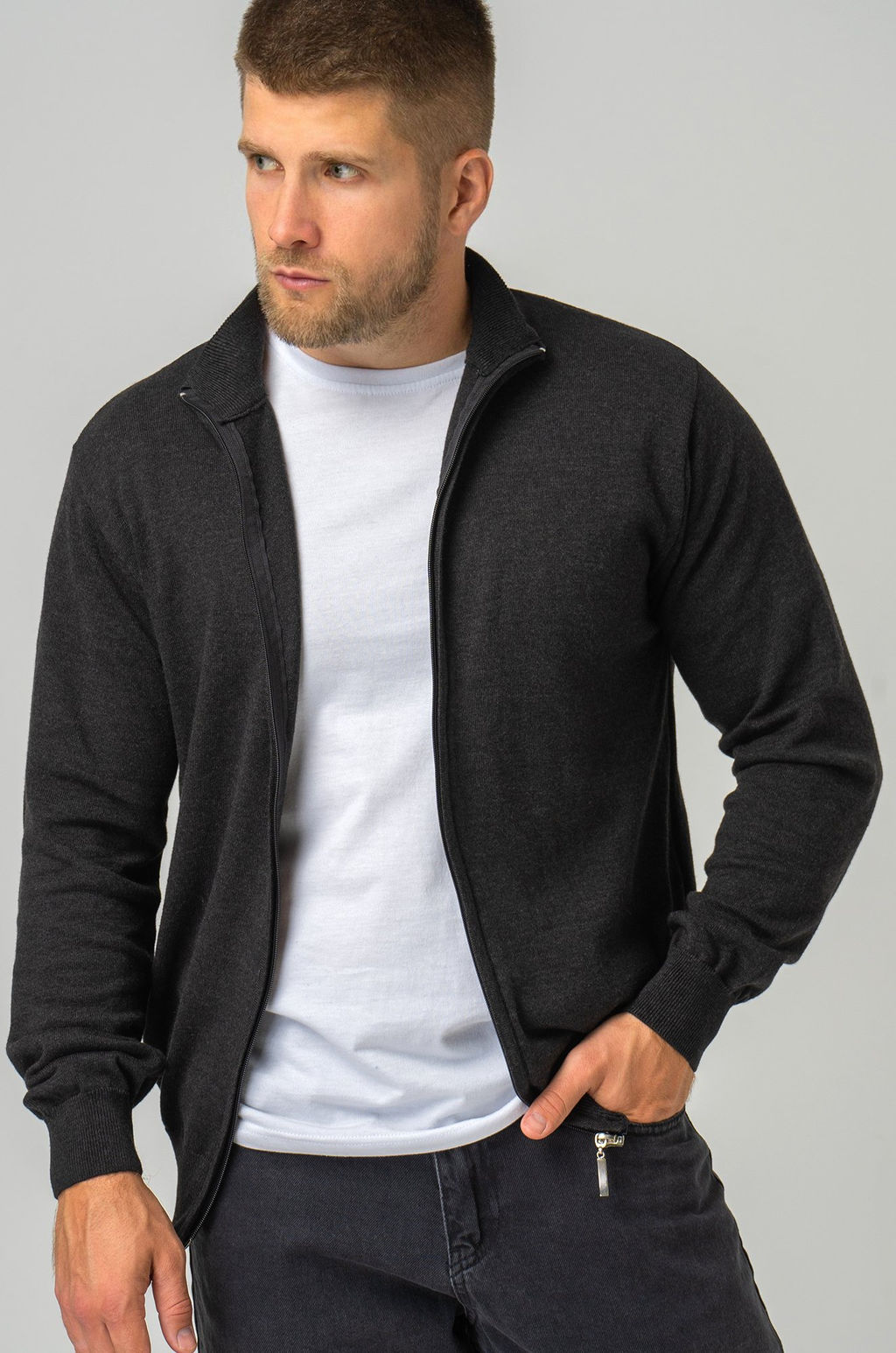 Мужской джемпер на молнии Happyfox - Happy fox фото 6