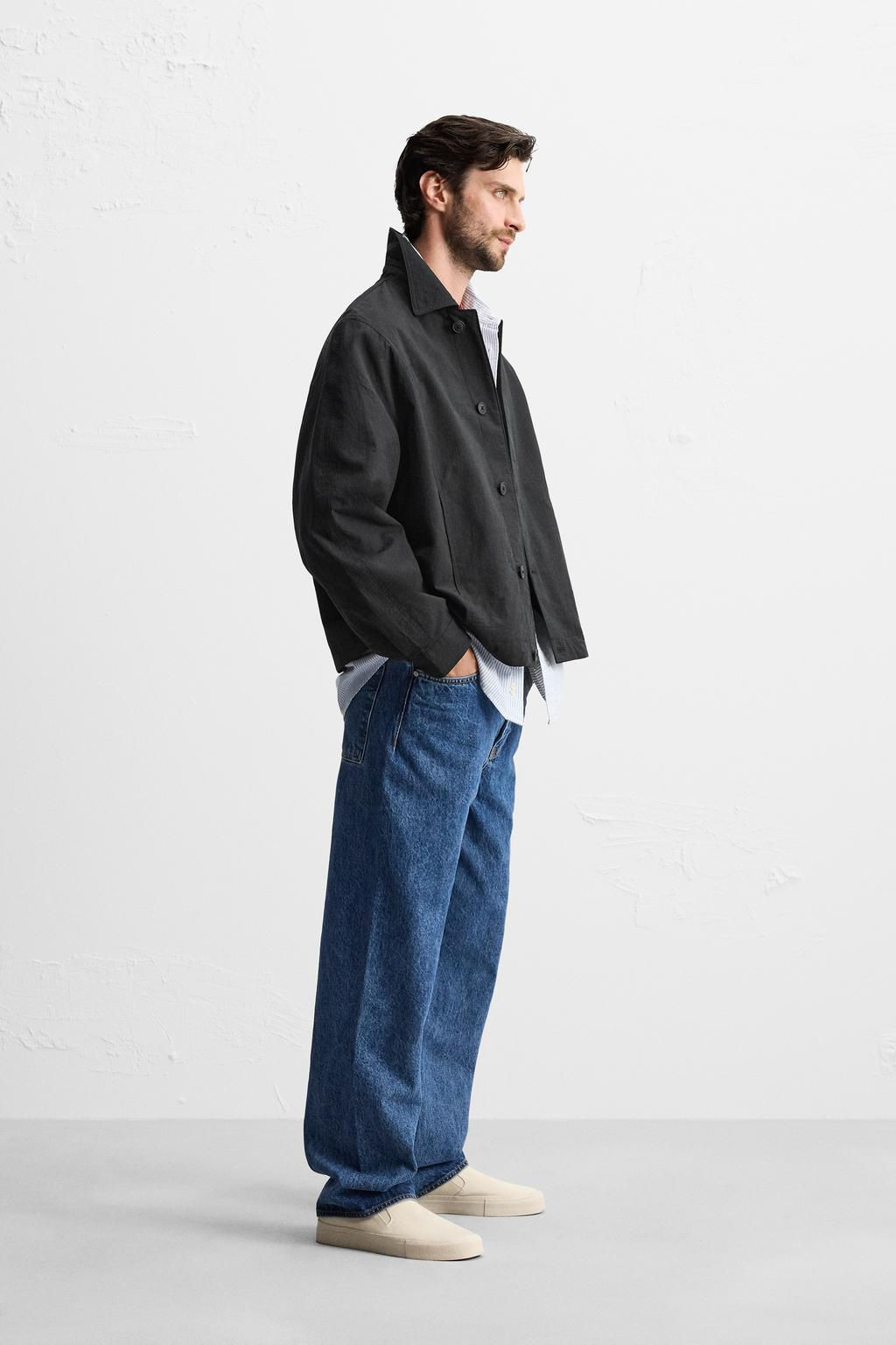 TEXTURED BOXY FIT JACKET - Zara фото 4