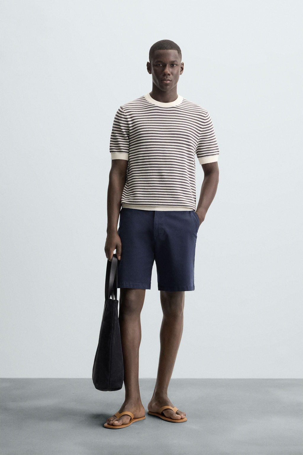 STRIPED KNIT T-SHIRT - Zara фото 9