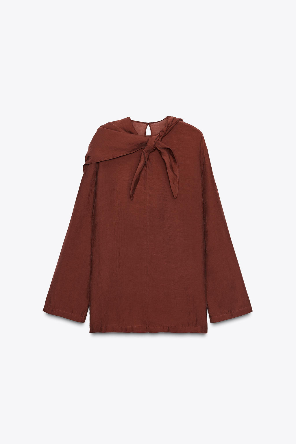 FLOWING BLOUSE WITH MULTI-POSITION SCARF DETAIL ZW COLLECTION - Zara фото 10