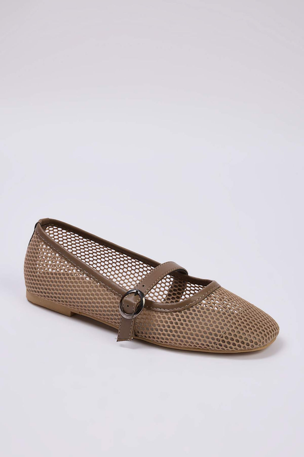Trendyol Shoes Beyaz Fileli Yuvarlak Burun Mary Jane Kad?n Babet TAKSS24BE00000 - Trendyolmilla фото 15