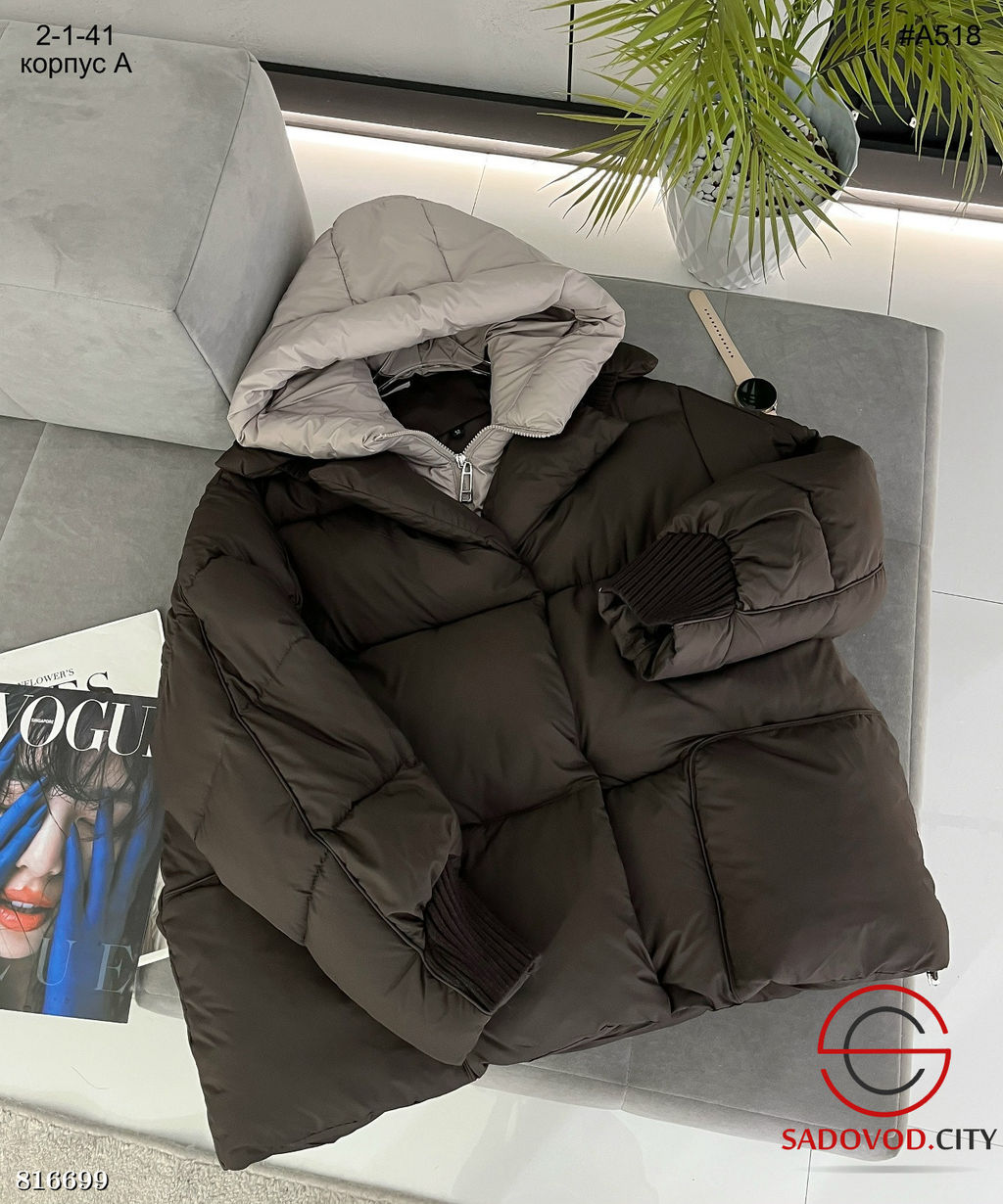 Зимняя женская дутая куртка с капюшоном - Bruno фото 3