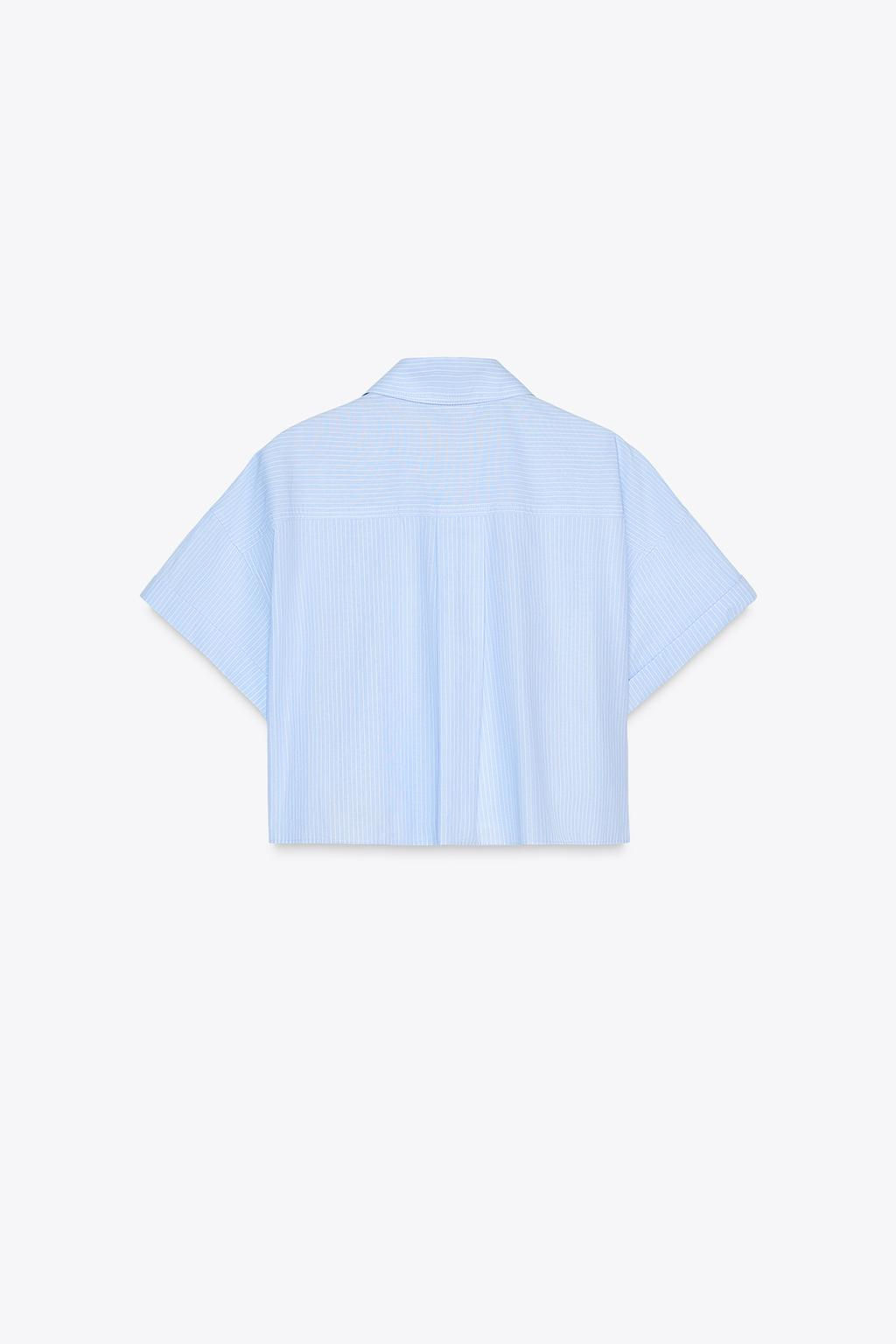 POPLIN CROP SHIRT - Zara фото 13
