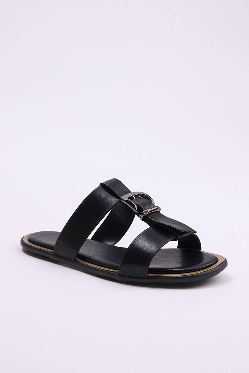 Siyah Kad?n Cift Bantl? Terlik TAKSS26TE00015