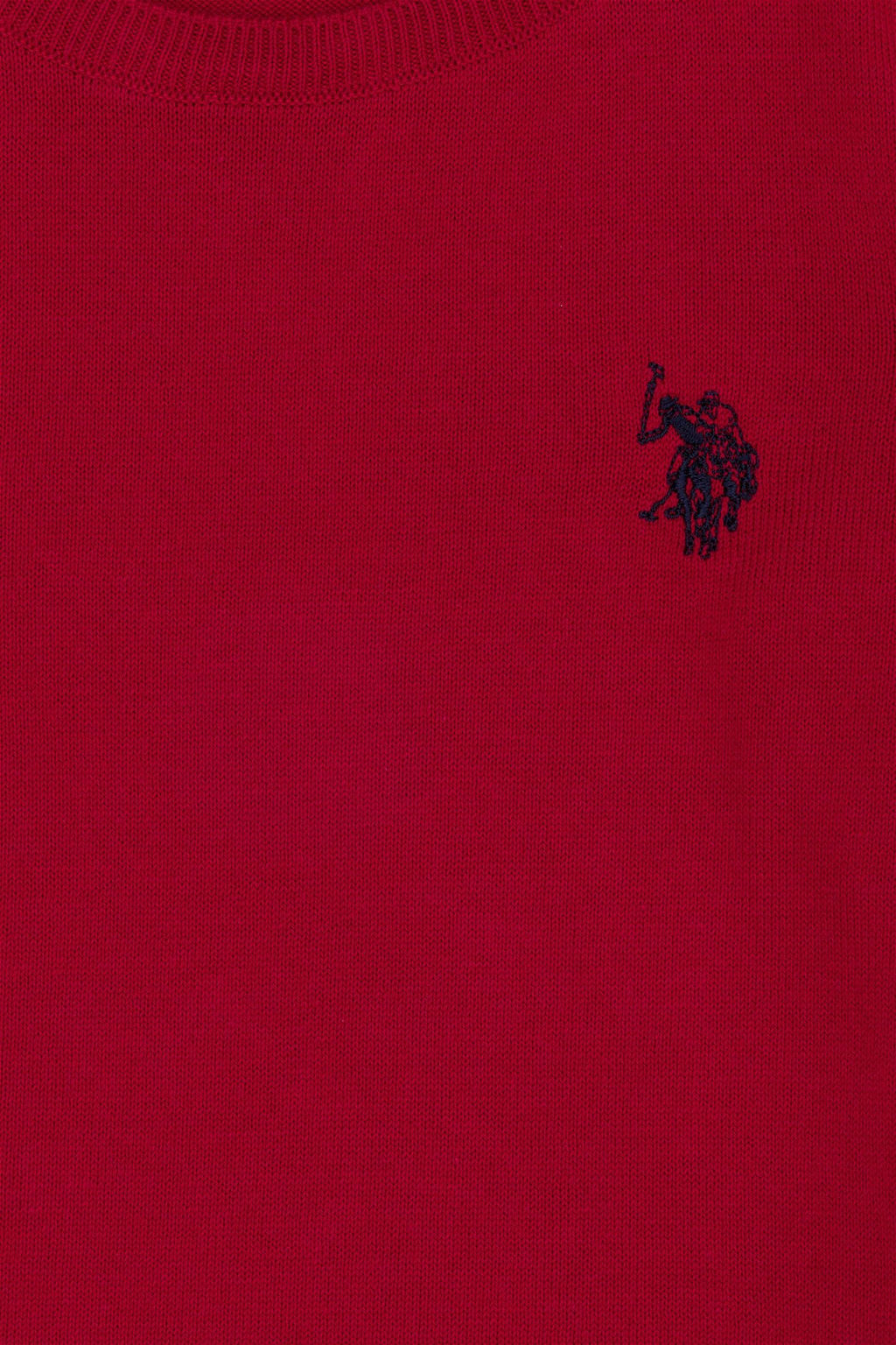 U. S. Polo Assn Красный базовый свитер с круглым вырезом для девочек - U.s. polo assn фото 3