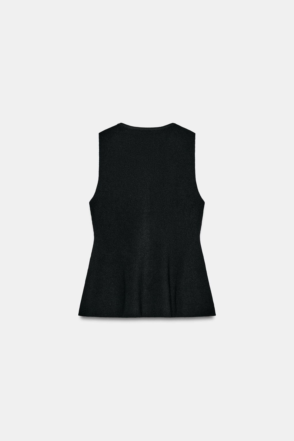 TOP RIB PEPLUM BOTONES / Negro - Zara фото 3