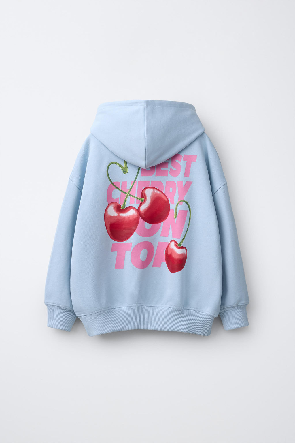 SUDADERA CAPUCHA FRUTAS / Azul claro - Zara фото 3