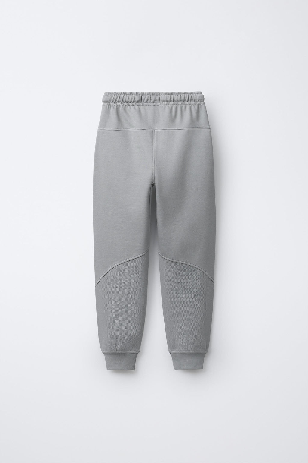 PANTAL?N FELPA INTERLOCK COMBINADO PIQU? / Gris perla - Zara фото 2