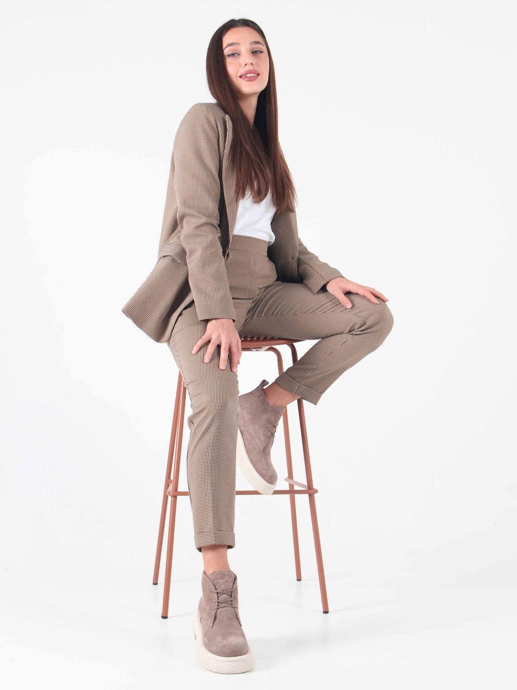 Ботинки 308.агатаw. капучино замш/Байка