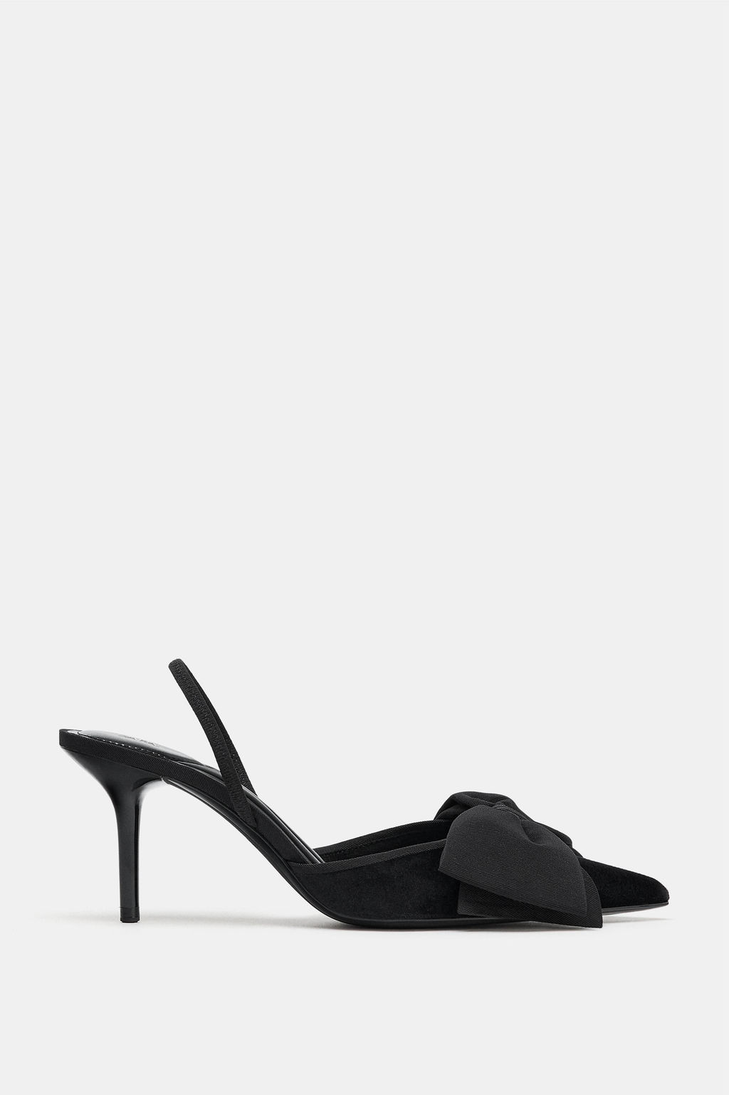 VELVET SLINGBACK SHOES WITH BOW - Zara фото 2