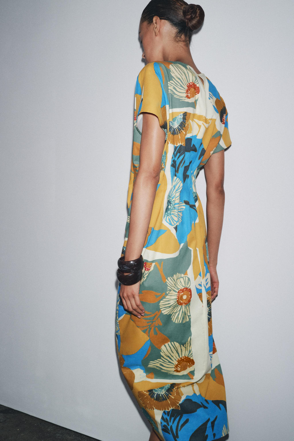 ZW COLLECTION PRINTED MIDI DRESS - Zara фото 10