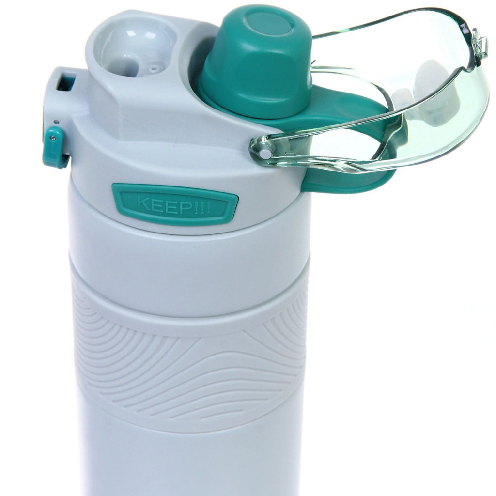 Термос 600мл "Фитнесс", цвет светло-голубой