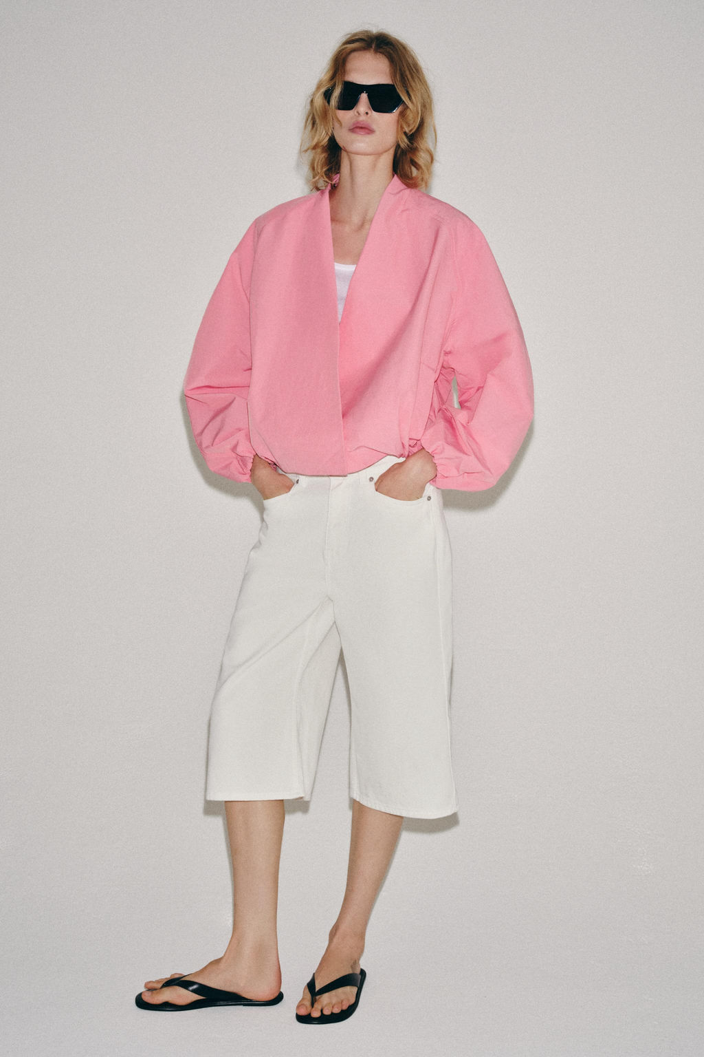 CHAQUETA BOMBER ZW COLLECTION / Rosa - Zara фото 4