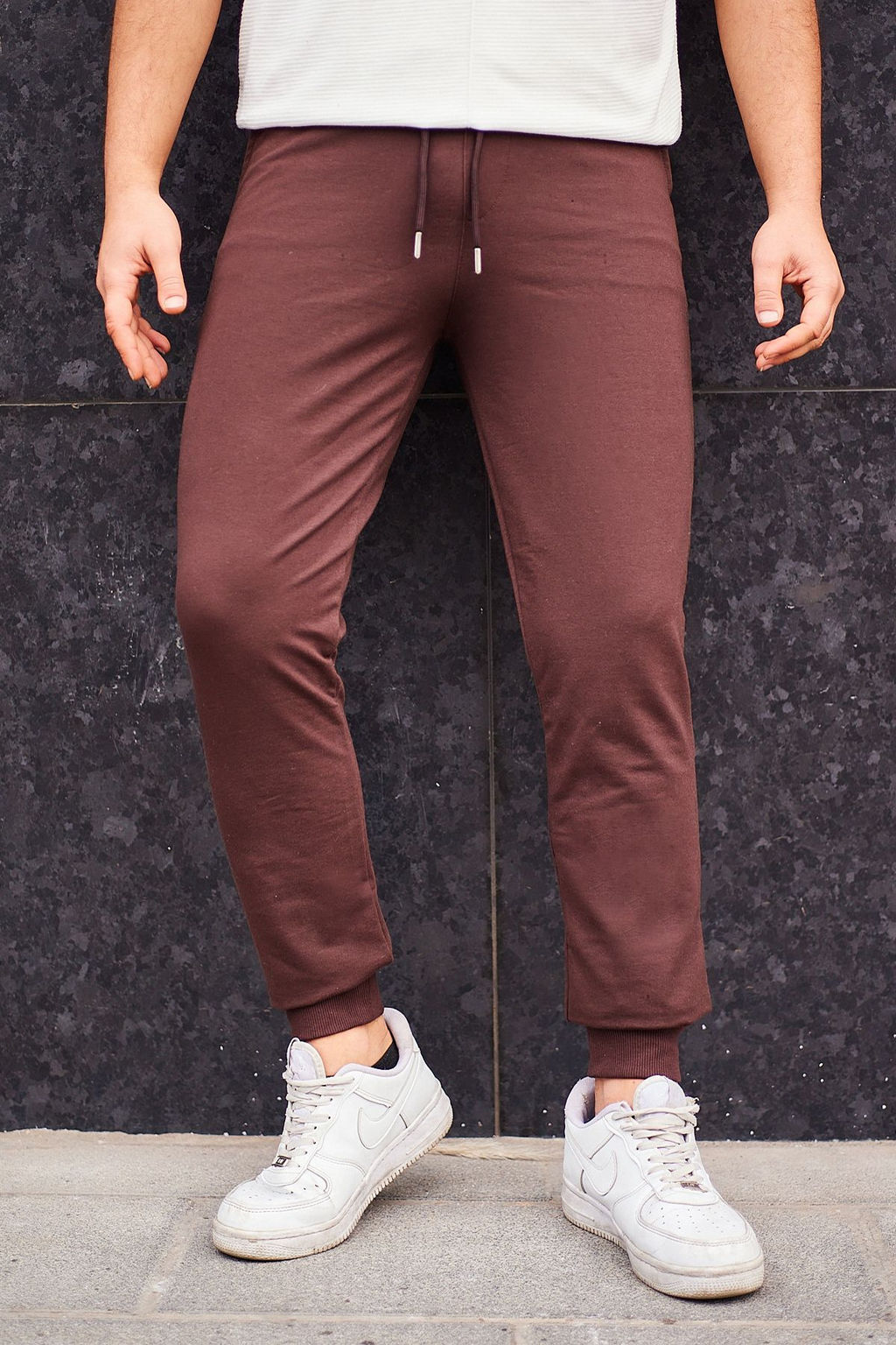 Kahverengi Basic Regular/Normal Kesim Lastik Paca Jogger Esofman Alt? TMNSS20EA0053