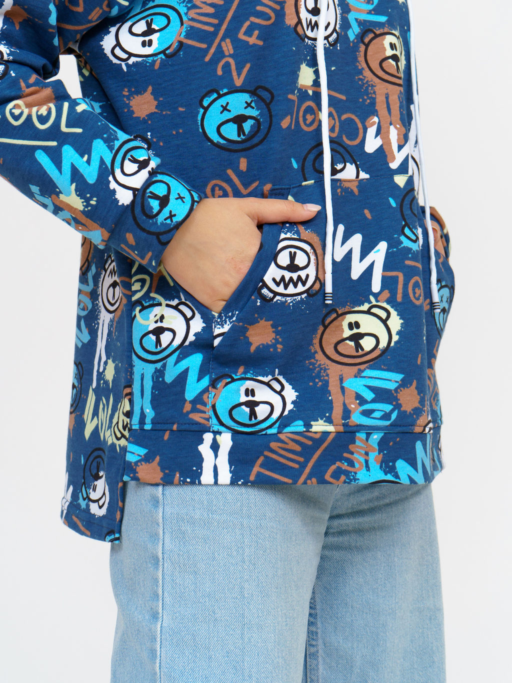 884/1Д Худи детское "Индиго"