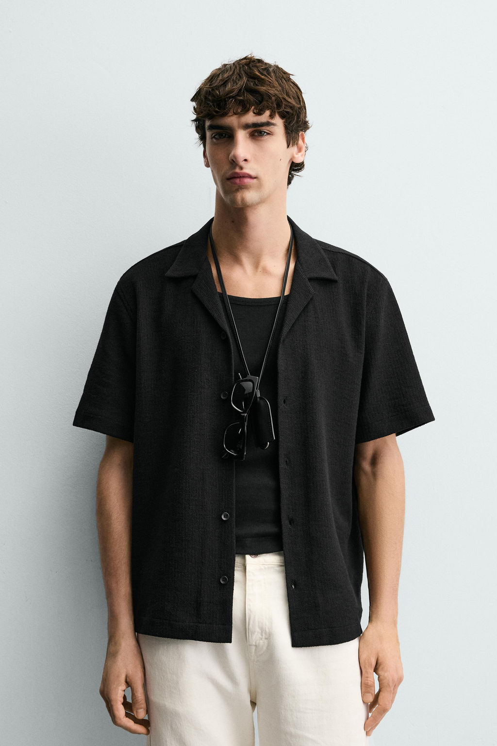 CAMISA JACQUARD RIZO / Negro - Zara фото 2