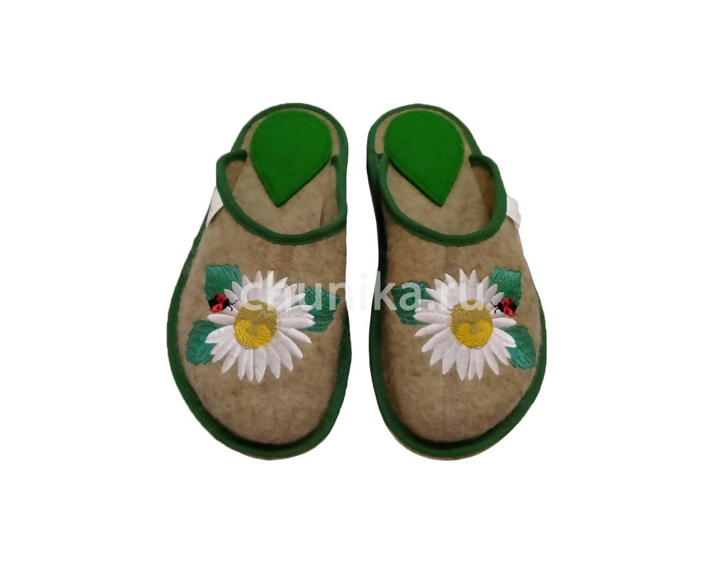 Тапочки без задника, вышивка «кошечки» - Чуника фото 7