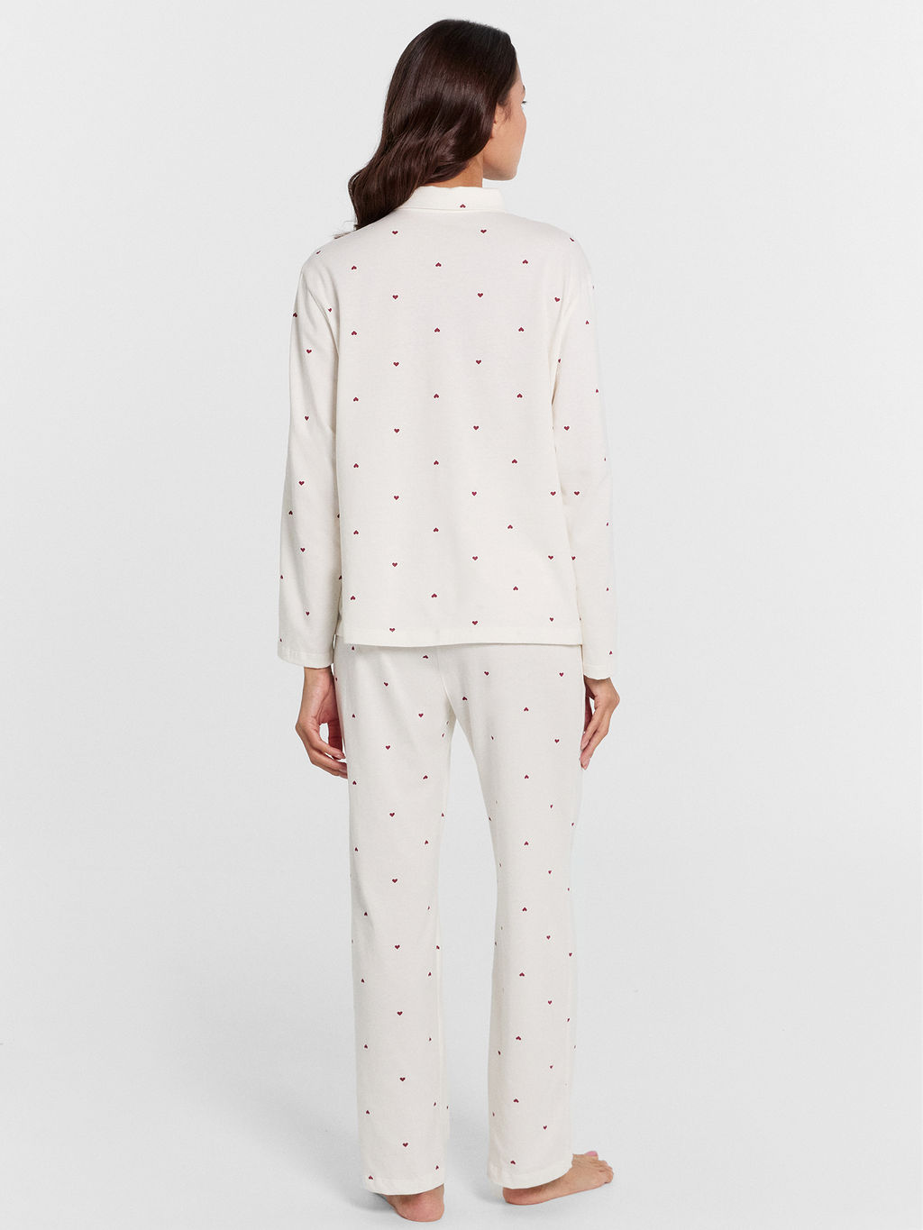 Пижама женская белая с принтом сердечки - Mark formelle фото 2