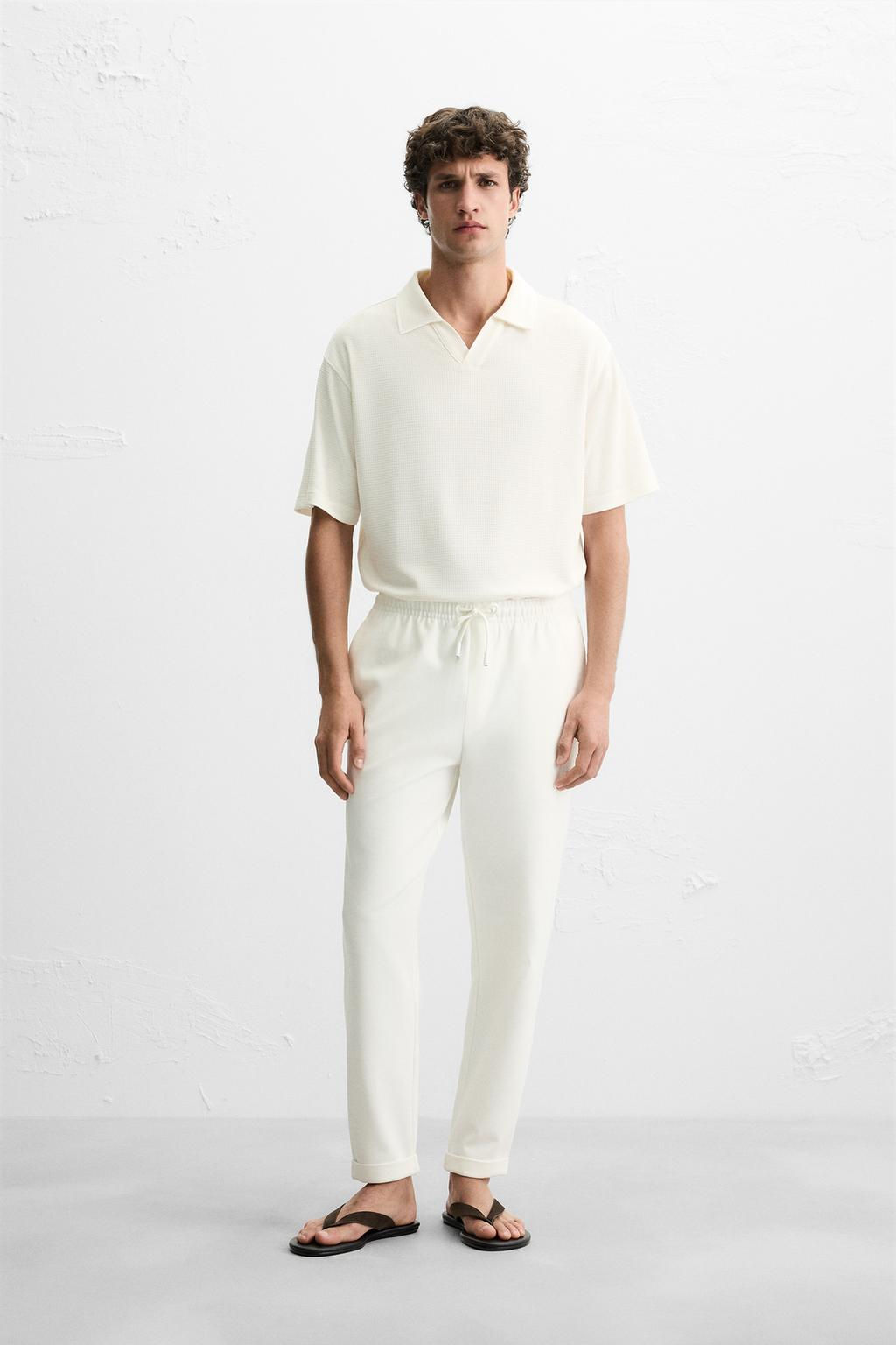 EASY CARE JOGGER WAIST TROUSERS - Zara фото 20