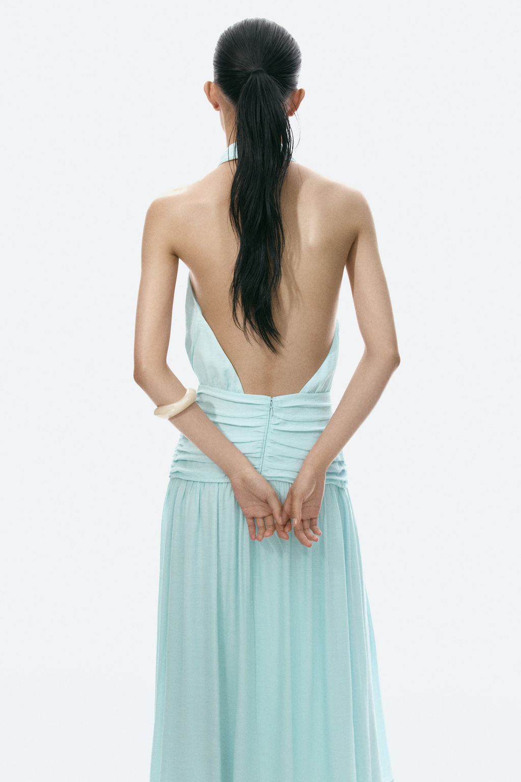 Vestido halter drapeado - H&m фото 5