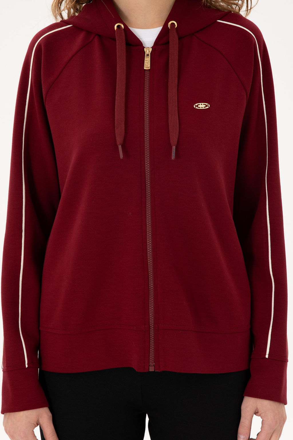 Женский бордово-красный свитшот Неожиданная скидка в корзине - U.s. polo assn фото 6