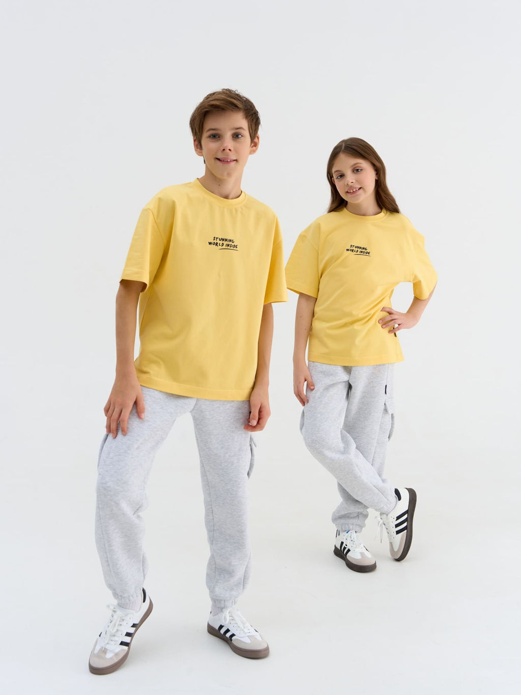 Джоггеры карго Серый меланж утепленные 7+ - Bungly фото 8