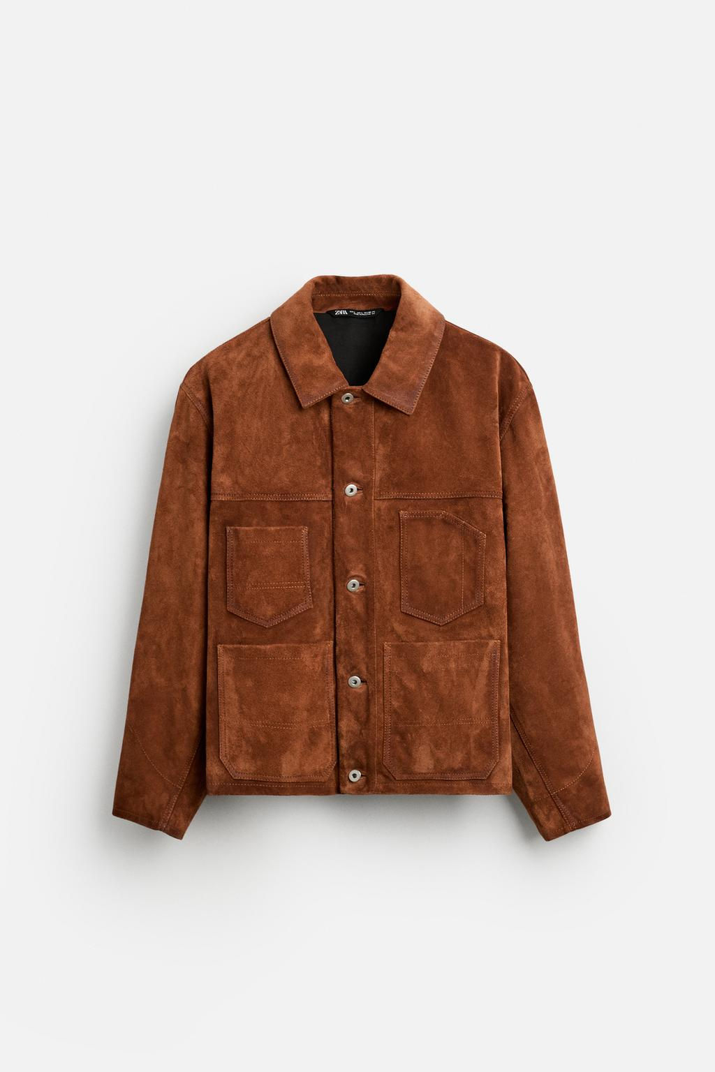 LEATHER JACKET WITH POCKETS - Zara фото 7