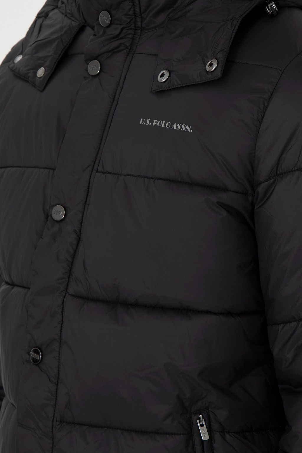 Пальто мужское U.S. Polo Assn черное из полиамида  фото 14