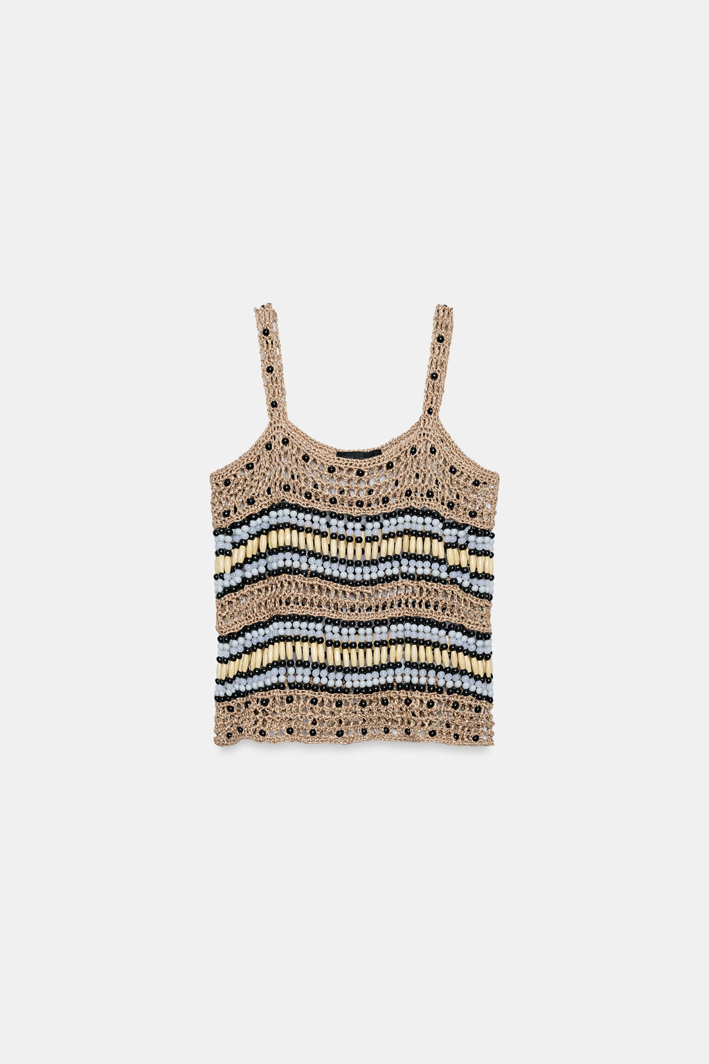 TOP PUNTO ABALORIOS / Beige - Zara фото 3
