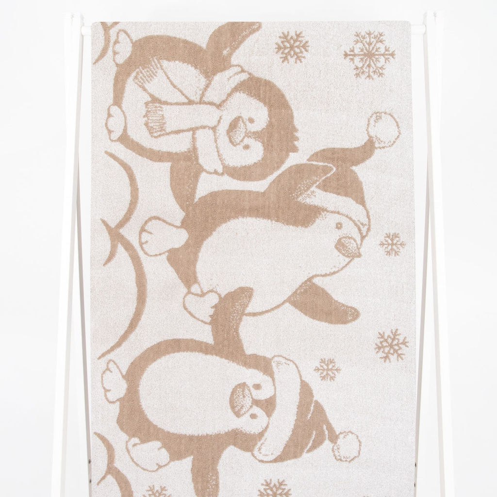 Полотенце махровое 6с102.511ж2 Пингвины(лен3) 67х150см