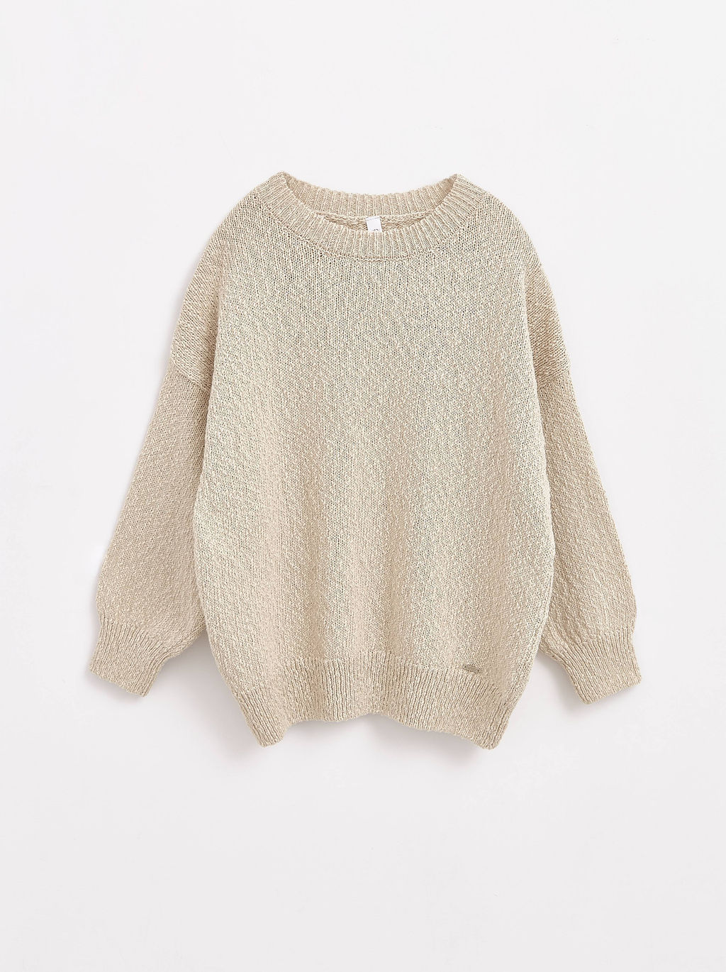CONTE Фактурный джемпер из объемной пряжи со льном и хлопком LDK 181 beige - Conte elegant фото 5